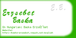 erzsebet baska business card